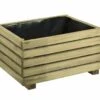Bac à Fleurs En Bois De Pin Traité Autoclave KÜB 40 X 25 Cm -Garanta Jardin Magasin bac fleurs rectangulaire bois autoclave kub