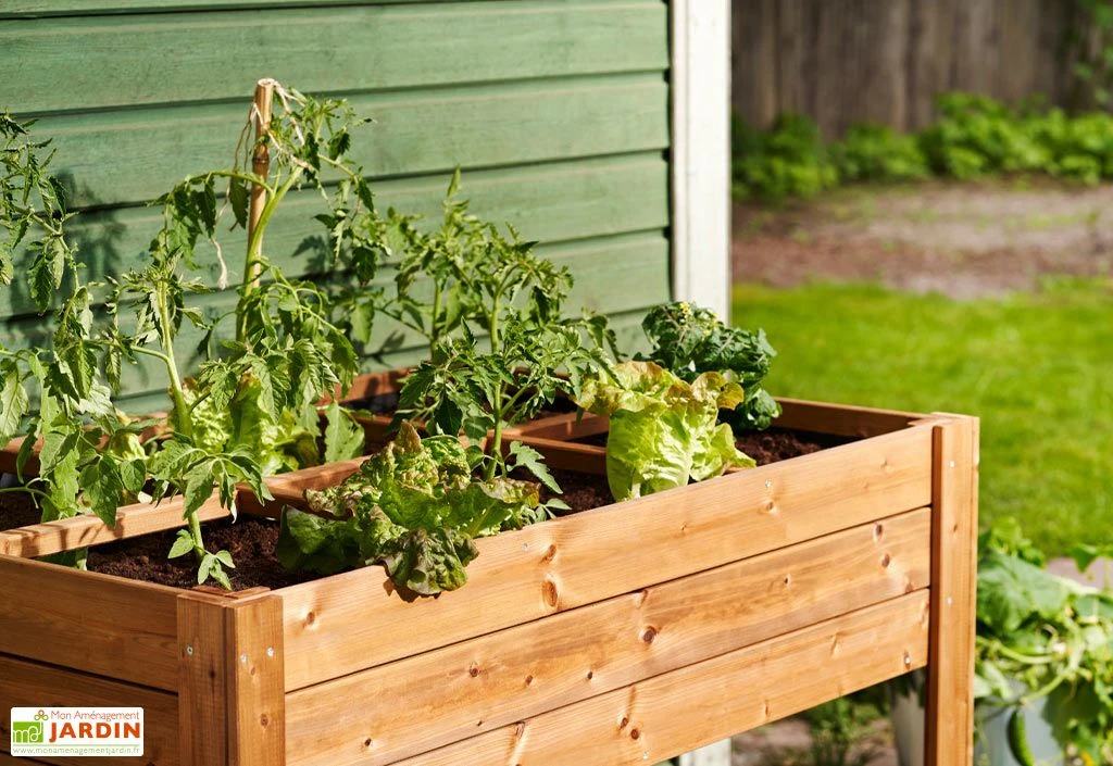 Carré Potager En Bois Autoclave Sur Pieds 120 X 80 Cm H. 88 Cm - Ventspils 5 Carré Potager En Bois Autoclave Sur Pieds 120 X 80 Cm H. 88 Cm - Ventspils – Image 3