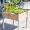Bac Potager Sur Pieds En Bois Douglas Et Aluminium 65 X 60 X 80 Cm -Garanta Jardin Magasin bac potager pied bois douglas alu