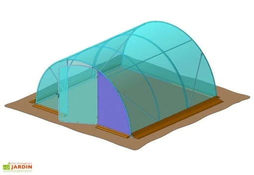 Bâche De Pignon Avant Côté Pour Serre De Jardin Tunnel Richel 4,5 3 Bâche De Pignon Avant Côté Pour Serre De Jardin Tunnel Richel 4,5 -Garanta Jardin Magasin bache serre tunnel jardin pignon avant cote 450cm richel j45451