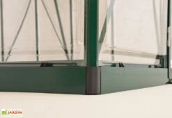 Serre De Jardin En Aluminium Et Polycarbonate Balance – Vert -Garanta Jardin Magasin base serre aluminium vert polycarbonate balance