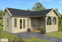 Bungalow De Jardin En Bois D’épicéa Brut Karl – 51,48 M²
