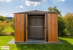 Abri De Jardin En Acier Galvanisé Imitation Bois 4 M² 10 Abri De Jardin En Acier Galvanisé Imitation Bois 4 M² -Garanta Jardin Magasin cabane jardin acier galvanise imitation bois 4m