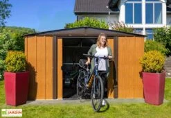 Abri De Jardin En Acier Galvanisé Imitation Bois 7 M² -Garanta Jardin Magasin cabane jardin acier galvanise imitation bois 7m