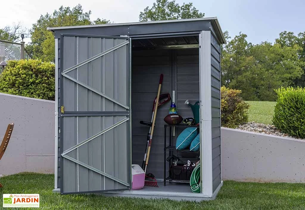 Remise De Jardin En Acier Galvanisé 203 X 116 Cm 5 Remise De Jardin En Acier Galvanisé 203 X 116 Cm – Image 3