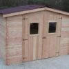 Abri De Jardin En Bois Douglas 28 Mm – 9,85 M² : 3,04 X 3,24 M 2 Abri De Jardin En Bois Douglas 28 Mm – 9,85 M² : 3,04 X 3,24 M -Garanta Jardin Magasin cabane jardin bois douglas 28mm habrita 9m2