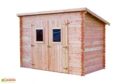 Abri De Jardin En Bois Douglas 20 Mm Monopente – 5,20 M² : 1,71 X 3,04 M -Garanta Jardin Magasin cabane jardin bois douglas habrita monopente 5m2