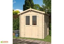 Abri De Jardin En Bois D’épicéa FSC – 220 X 220 X 214 Cm -Garanta Jardin Magasin cabanon en bois 1
