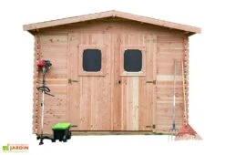 Abri De Jardin En Bois Douglas 28 Mm – 10,89 M² : 3,25 X 3,35 M -Garanta Jardin Magasin cabanon jardin bois douglas 28mm 10m2 dommar habrita
