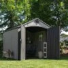 Lifetime Abri De Jardin En Résine Effet Bois – 7,11 M² -Garanta Jardin Magasin cabanon jardin resine effet bois gris