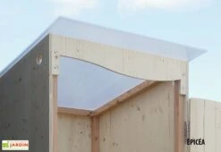 Toilettes Sèches Extérieures En Bois 120 X 105 X 215 Cm - Ventarèl -Garanta Jardin Magasin cabine toilettes seches toit translucide