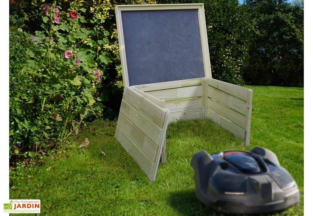 Abri Robot Tondeuse En Bois Traité 87 X 76 X 52 Cm – Darton 3 Abri Robot Tondeuse En Bois Traité 87 X 76 X 52 Cm – Darton – Image 2