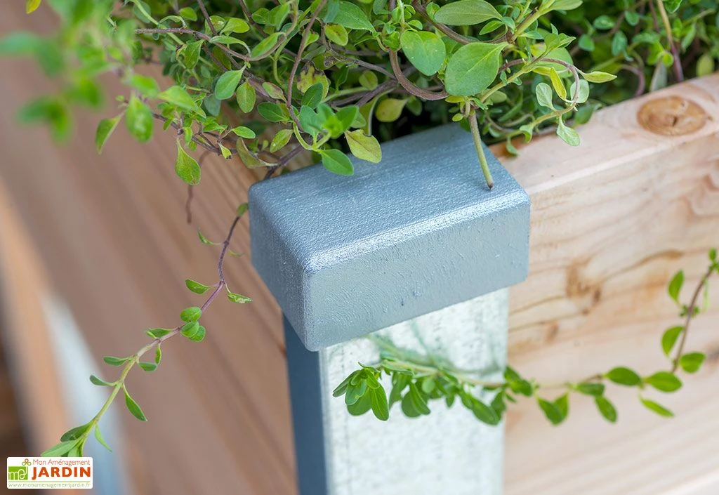 Carré Potager En Bois Douglas 19 Mm 2 étages Et Treillis – 125 X 60 Cm 5 Carré Potager En Bois Douglas 19 Mm 2 étages Et Treillis – 125 X 60 Cm – Image 3