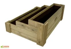 Carré Potager 3 étages En Bois De Pin Traité - 120 X 80 X 40 Cm -Garanta Jardin Magasin carre potager 3 etages bois