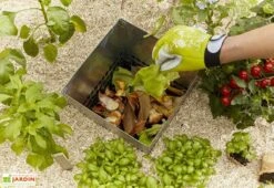 Carré Potager En Bois Avec Composteur Keyhole Garden 120 X 115 Cm -Garanta Jardin Magasin carre potager autonome bois douglas composteur 120x120cm 1