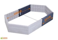 Garantia Carré Potager Empilable En Polypropylène Ergo 160 Cm (Lot De 2) 7 Garantia Carré Potager Empilable En Polypropylène Ergo 160 Cm (Lot De 2) -Garanta Jardin Magasin carre potager ergo polypropylene garantia imitation bois extension