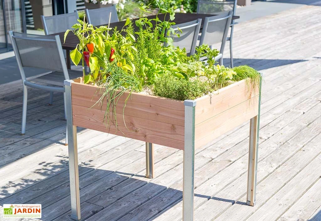 Carré Potager Sur Pied En Bois Douglas 19 Mm – 75 X 80 X 80 Cm 4 Carré Potager Sur Pied En Bois Douglas 19 Mm – 75 X 80 X 80 Cm – Image 2