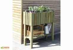 Carré Potager Sur Pieds En Bois De Pin Traité Vertikal 79 X 29 X 79 Cm -Garanta Jardin Magasin carre potager sur pieds bois vertikal