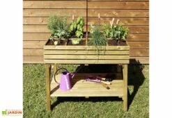 Carré Potager Sur Pieds En Bois De Pin Traité KÜB 100 X 60 X 80 Cm -Garanta Jardin Magasin carre potager sureleve bois traite kub