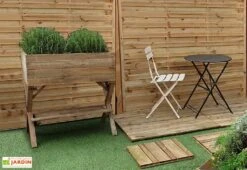 Carré Potager Sur Pieds En Bois Traité Mara – 120 Litres -Garanta Jardin Magasin carre potager sureleve en bois