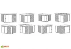 Solid Abri De Jardin En Bois D’épicéa Brut Avec Baie Vitrée - Seda 9,22 M² -Garanta Jardin Magasin configuration abri jardin bois seda