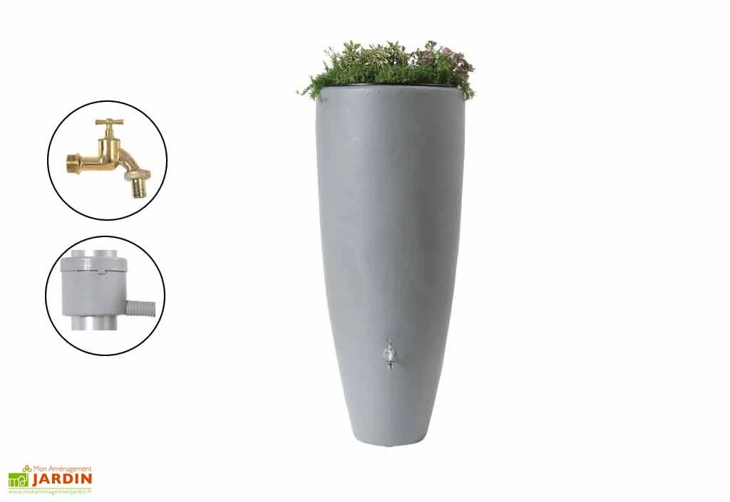 Garantia Cuve Récupération D'Eau Pluie 2 En 1 Grise 300 L 4 Garantia Cuve Récupération D'Eau Pluie 2 En 1 Grise 300 L – Image 2