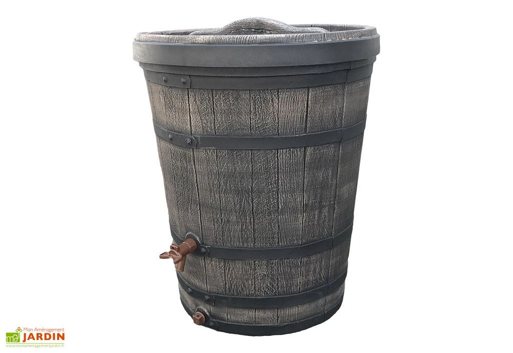Roto Cuve De Récupération D’Eau De Pluie 130 L Tonneau Imitation Bois 5 Roto Cuve De Récupération D’Eau De Pluie 130 L Tonneau Imitation Bois – Image 3