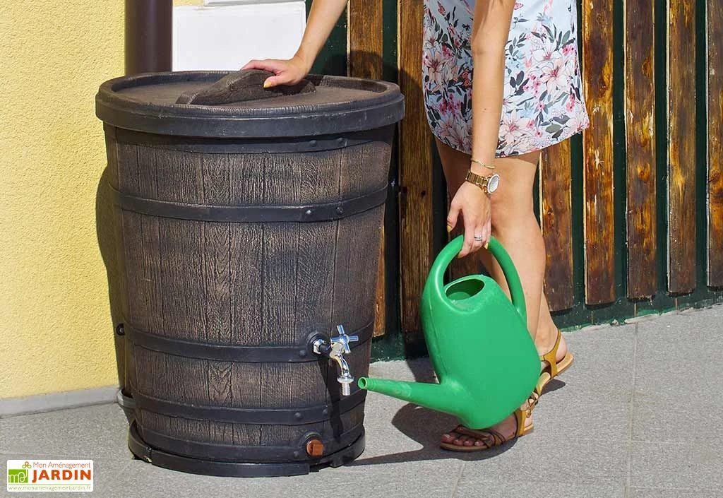 Roto Cuve De Récupération D’Eau De Pluie 130 L Tonneau Imitation Bois 3 Roto Cuve De Récupération D’Eau De Pluie 130 L Tonneau Imitation Bois