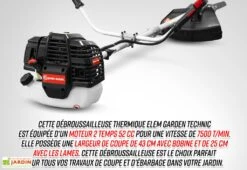 Débroussailleuse Thermique 52 CC + 3 Lames -Garanta Jardin Magasin debrousailleuse thermique 52cc