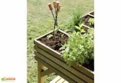 Carré Potager Sur Pieds En Bois De Pin Traité KÜB 100 X 60 X 80 Cm -Garanta Jardin Magasin details carre potager sureleve bois traite kub