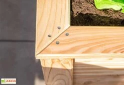 Jardinière En Bois De Mélèze Bac Potager 100 X 65 X 66 Cm -Garanta Jardin Magasin details jardiniere bois bac potager 100x66cm