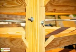 Tour De Culture Verticale En Bois De Mélèze 91 X 124 X 73 Cm -Garanta Jardin Magasin details tour culture bois meleze