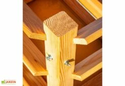 Tour De Culture Verticale En Bois De Mélèze 90 X 73 Cm -Garanta Jardin Magasin details tour culture potager bois 90x73cm