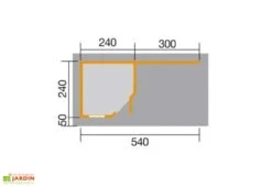 Abri Design Fides 3 (Plusieurs Tailles) 28mm -Garanta Jardin Magasin dimensions abri fides 3 240 1