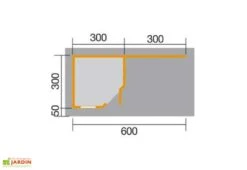 Abri Design Fides 3 (Plusieurs Tailles) 28mm -Garanta Jardin Magasin dimensions abri fides 3 300 1