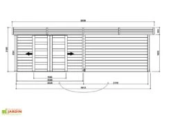 Solid Abri De Jardin Bois 28 Mm Avec Auvent 19,88 M² - Arhus 28 Mm -Garanta Jardin Magasin dimensions abri jardin arhus solid