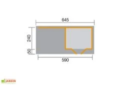 Abri Design Chill-Out 3 28mm (14,16 M²: 590x240 Ou 17,7m²: 590x300) -Garanta Jardin Magasin dimensions abri jardin bois chill out 3