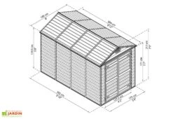 Abri De Jardin Skylight 5,6 M² Ambre | Palram - Canopia -Garanta Jardin Magasin dimensions abri jardin skylight 702921 palram