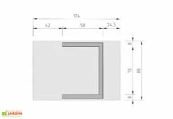 Abri Pour Robot Tondeuse En Bois D’Épicéa Brut Toit Relevable -Garanta Jardin Magasin dimensions abri robot tondeuse bois weka