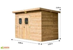 Abri De Jardin En Bois D’épicéa Traité Toit En Acier Theora – 4,97 M² 5 Abri De Jardin En Bois D’épicéa Traité Toit En Acier Theora – 4,97 M² -Garanta Jardin Magasin dimensions cabanon jardin bois theora