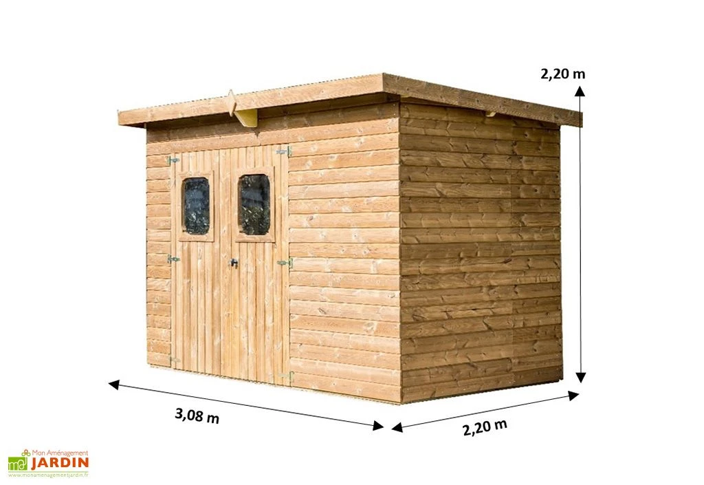 Abri De Jardin En Bois D’épicéa Traité Toit En Acier Theora – 4,97 M² 4 Abri De Jardin En Bois D’épicéa Traité Toit En Acier Theora – 4,97 M² – Image 2