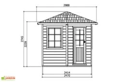 Solid Abri De Jardin Bois Nancy 28mm (255x255cm) 7 Solid Abri De Jardin Bois Nancy 28mm (255x255cm) -Garanta Jardin Magasin dimensions chalet s8205 1