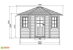 Solid Abri De Jardin Bois Nancy 28mm (255x255cm) 6 Solid Abri De Jardin Bois Nancy 28mm (255x255cm) -Garanta Jardin Magasin dimensions chalet s8205