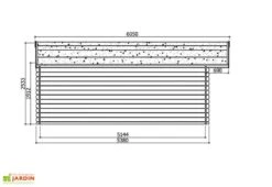 Solid Abri De Jardin Bois Vernier 28mm (538x538cm) Traité En Option -Garanta Jardin Magasin dimensions chalet s8346