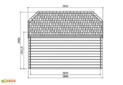 Solid Abri De Jardin Bois Limerick 28mm (298x388cm) Traité En Option -Garanta Jardin Magasin dimensions chalet s8505