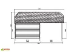 Solid Abri De Jardin Bois Cork 28mm (298x298cm) 7 Solid Abri De Jardin Bois Cork 28mm (298x298cm) -Garanta Jardin Magasin dimensions chalet s8507 1