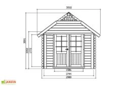Solid Abri De Jardin Bois Cork 28mm (298x298cm) 6 Solid Abri De Jardin Bois Cork 28mm (298x298cm) -Garanta Jardin Magasin dimensions chalet s8507