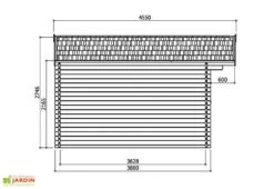 Solid Abri De Jardin Bois Rostock 40mm (568x388cm) -Garanta Jardin Magasin dimensions chalet s8970 1
