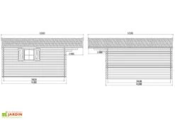 Solid Abri De Jardin Bois Chamonix 40mm (478x418cm) -Garanta Jardin Magasin dimensions chalet s8981