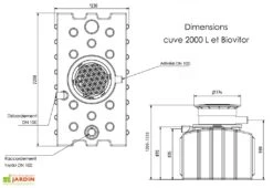 Cuve De Récupération D’eau De Pluie Enterrée – 2000 L Plate 13 Cuve De Récupération D’eau De Pluie Enterrée – 2000 L Plate -Garanta Jardin Magasin dimensions cuve 2000l biovitor greenlife